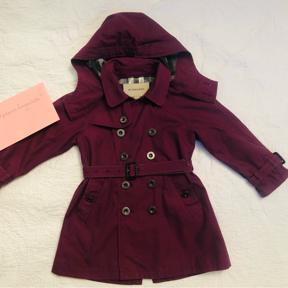 Size 4 kids burberry AUTHENTIC trench coat